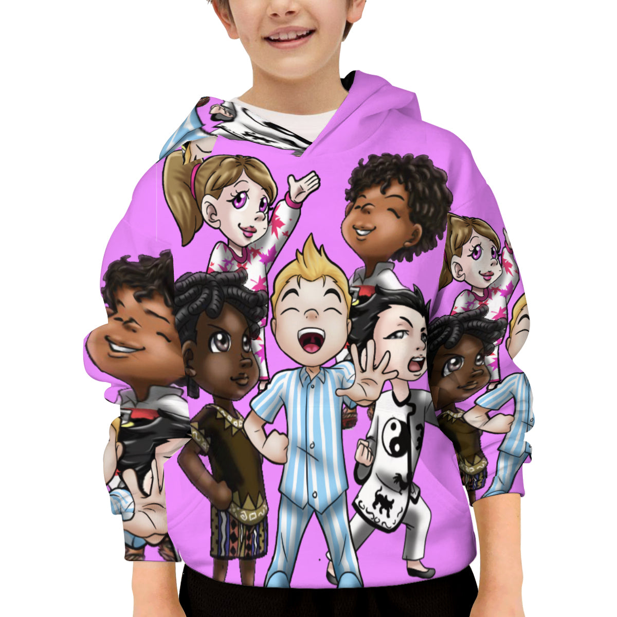 SDPKA KIDS GANGIN' IT HOODIE LT PINK