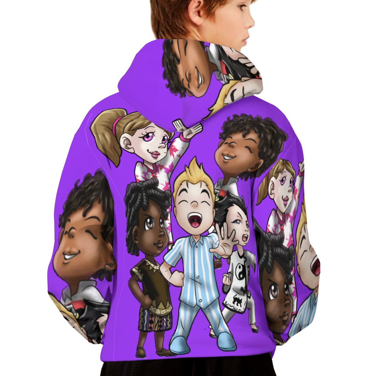 SDPKA KIDS GANGIN' IT HOODIE PURPLE