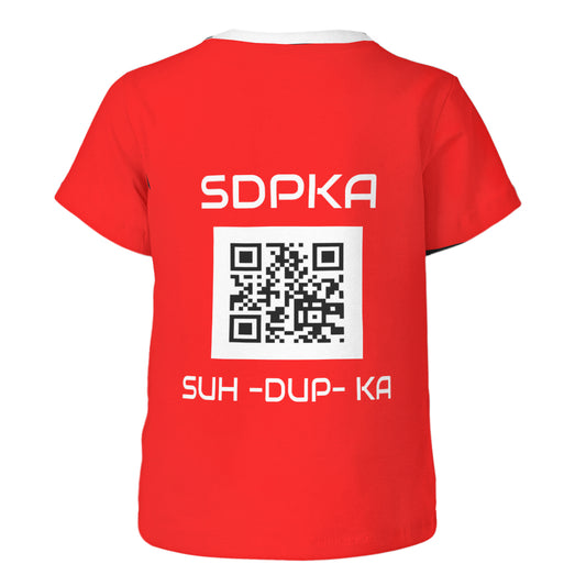 SDPKA WANDERING WOLPERTINGER T-Shirt for YOUTH | Kindness Crest Tee |RED