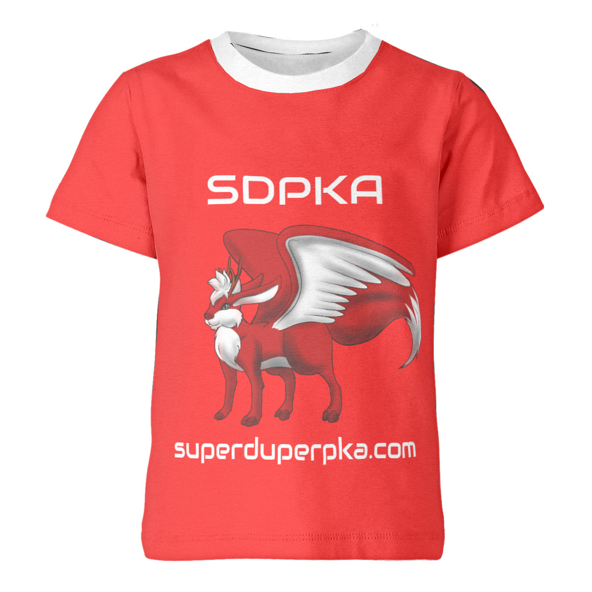 SDPKA WANDERING WOLPERTINGER  T-Shirt for YOUTH | Kindness Crest Tee | RED