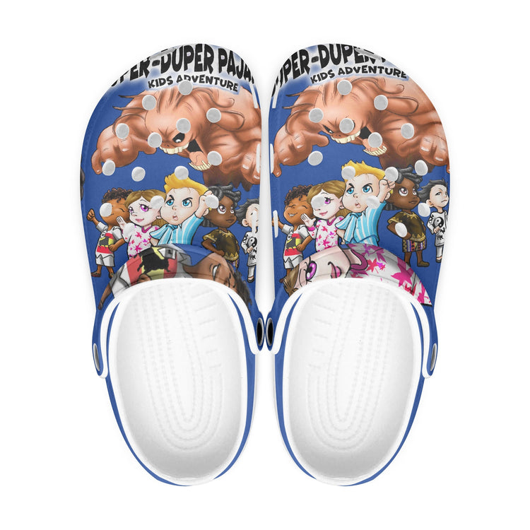 Soft, Lightweight, All over print , EVA upper vamps  &nbsp;Durable, Anti-slip outsole. Suitable for both indoor and outdoor use.  Wear as flip-flops or sandals.