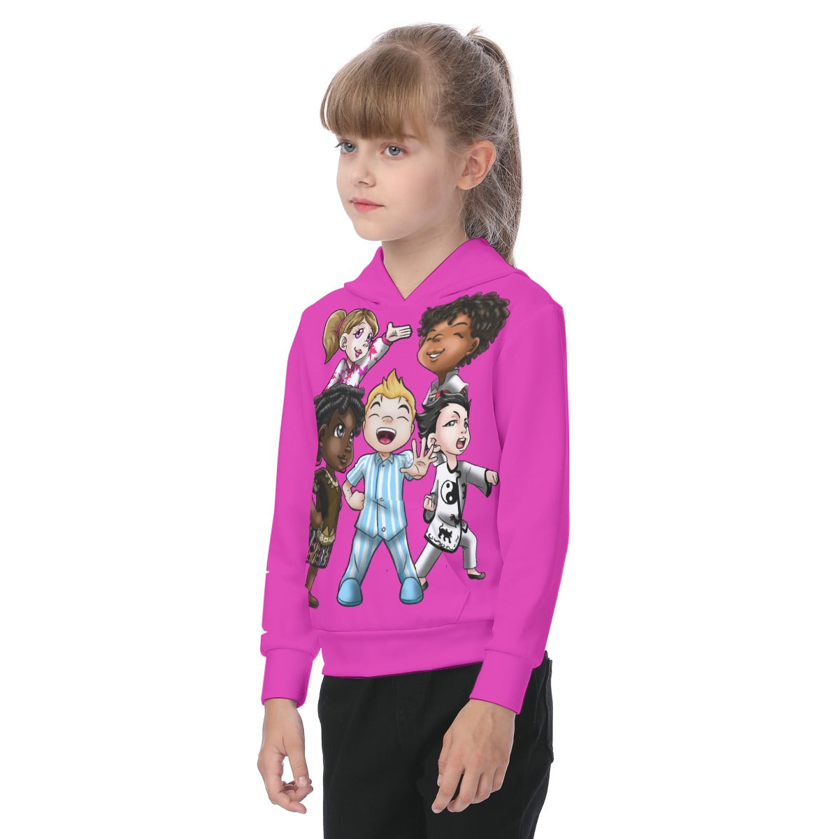 Kid's Heavy Fleece Hoodie HOT PINK