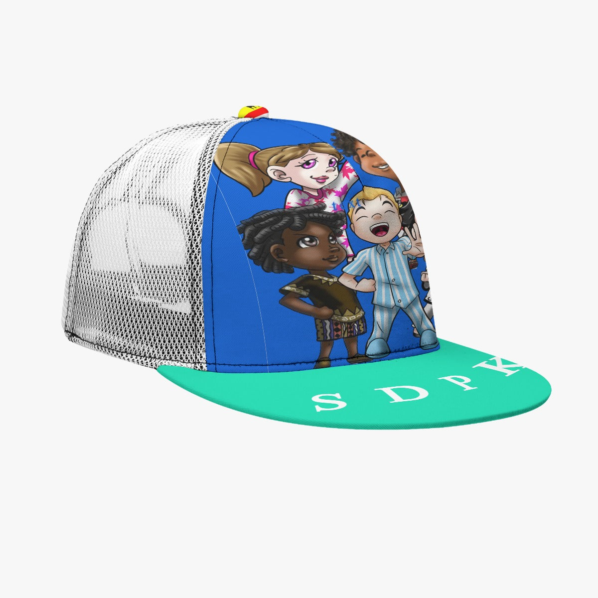 SDPKA Black Buckle Flat-brimmed Mesh Cap With Box | ROYAL