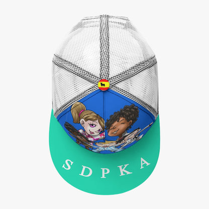 SDPKA Black Buckle Flat-brimmed Mesh Cap With Box | ROYAL