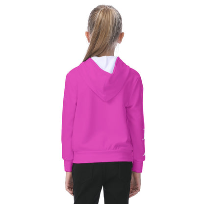 Kid's Heavy Fleece Hoodie HOT PINK