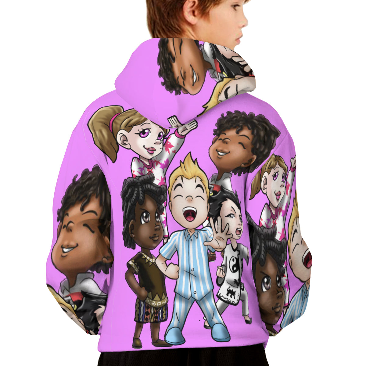 SDPKA KIDS GANGIN' IT HOODIE  LT PINK